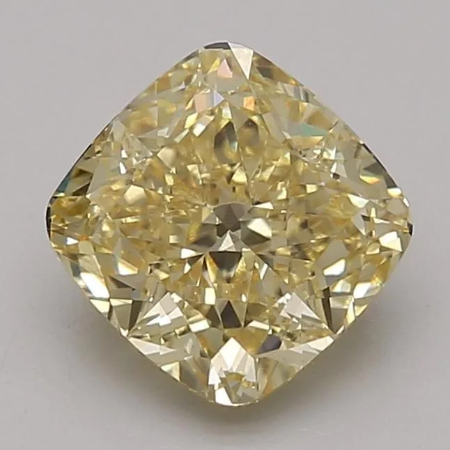 2.02 Carat Fancy Intense Yellow VS1 CUSHION MODIFIED Lab Diamond