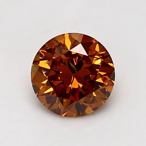 1.04 Carat Fancy Deep Brownish Yellowish Orange I1 ROUND Diamond