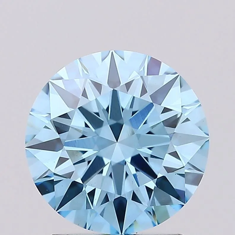 1.78 Carat Round Fancy Vivid Blue VS1 Lab Diamond