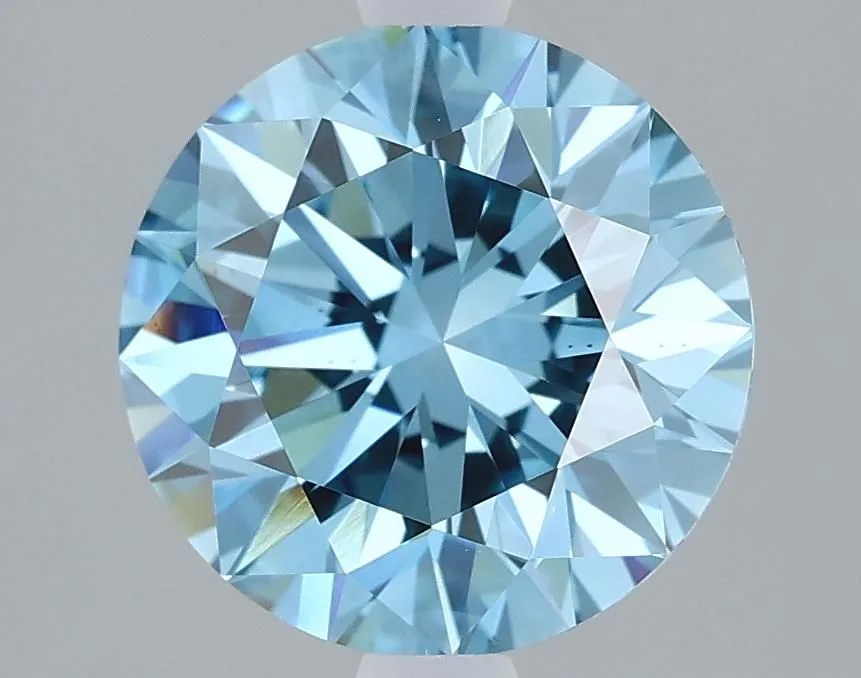 2.15 Carat Round Fancy Vivid Blue VS1 Lab Diamond 1 2.15 Carat Fancy Vivid Blue VS1 ROUND Lab Diamond