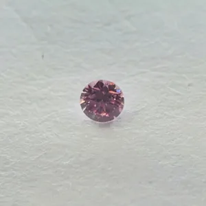0.04 Carat Round Fancy Intense Pink Natural Diamond