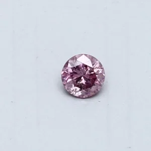 0.12 Carat Round Fancy Intense Pink I1 Natural Diamond