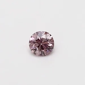 0.14 Carat Round Fancy Pink VS2 Natural Diamond
