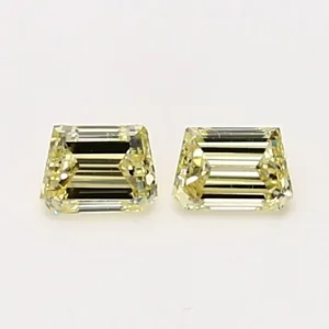 0.17 Carat Tapered Baguette Fancy Yellow VVS2 Natural Diamond