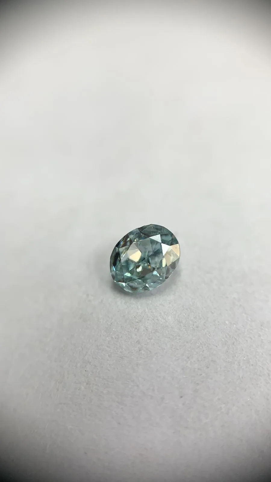 0.18 Carat Oval Fancy Intense Blue Green SI1 Natural Diamond 1 0.18 Carat Oval Fancy Intense Blue Green SI1 Natural Diamond