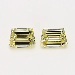 0.22 Carat Tapered Baguette Fancy Yellow VVS2 Natural Diamond