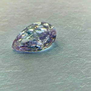 0.23 Carat Pear Fancy Pink Purple I1 Natural Diamond