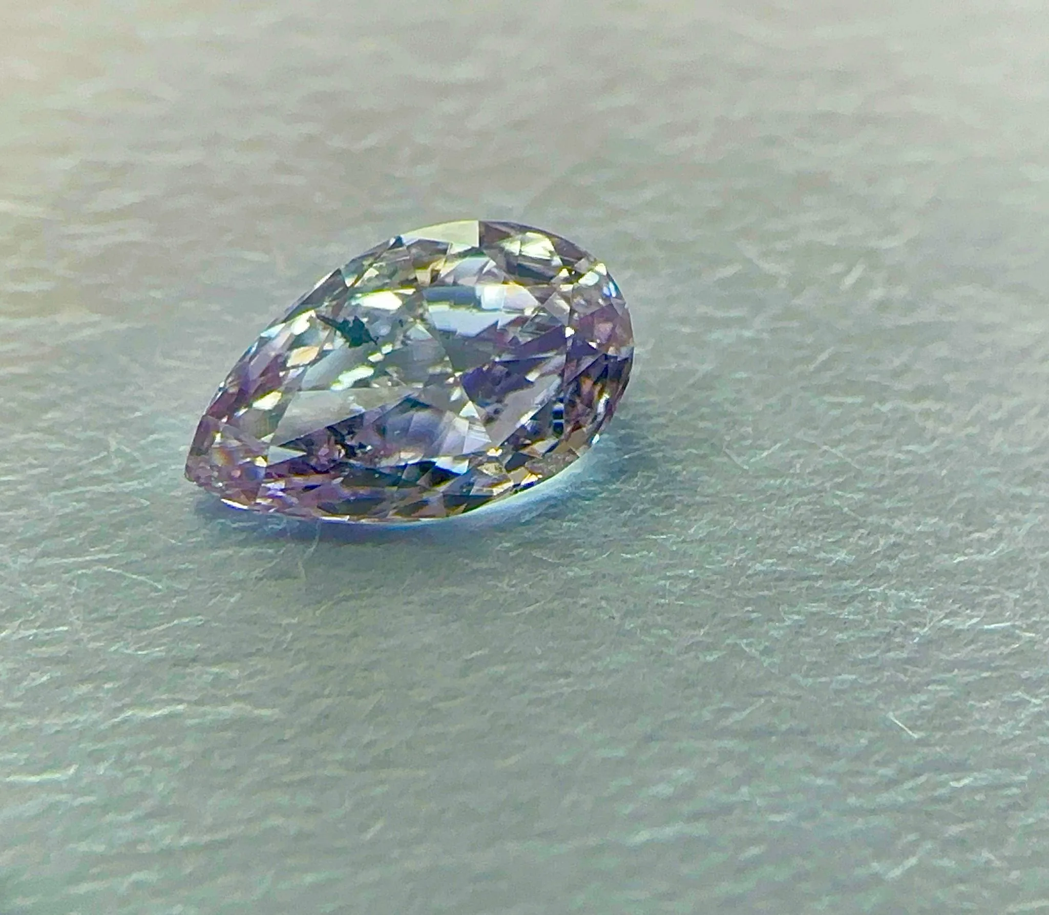 0.23 Carat Pear Fancy Pink Purple I1 Natural Diamond 1 0.23 Carat Pear Fancy Pink Purple I1 Natural Diamond