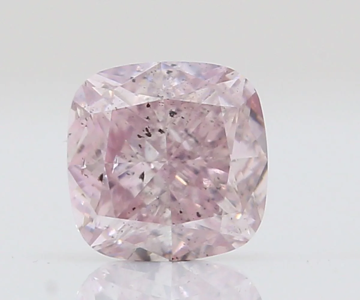 0.26 Carat Cushion Brilliant Fancy Light Pink SI2 Natural Diamond 1 0.26 Carat Cushion Brilliant Fancy Light Pink SI2 Natural Diamond