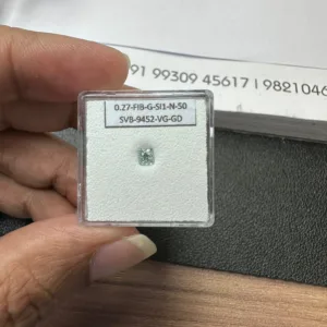 0.27 Carat Cushion Brilliant Fancy Intense Blue Green SI1 Natural Diamond