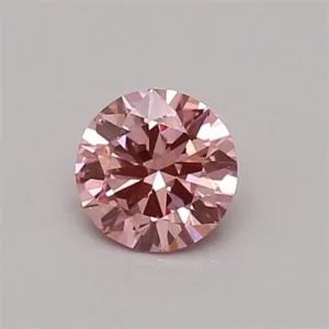 0.3 Carat Round Fancy Vivid Pink VS2 Lab Diamond