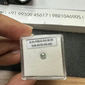 0.31 Carat Cushion Brilliant Fancy Intense Green SI1 Natural Diamond