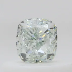 0.33 Carat Cushion Brilliant Very Light Green SI1 Natural Diamond