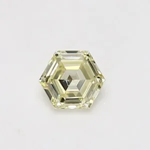 0.33 Carat Hexagonal Fancy Light Yellow VS2 Natural Diamond