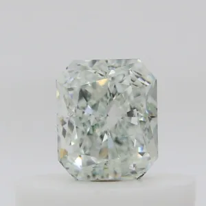0.33 Carat Radiant Light Green SI1 Natural Diamond
