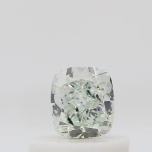 0.41 Carat Cushion Brilliant Light Green VS2 Natural Diamond
