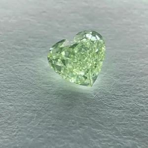 0.5 Carat Heart Fancy Light Yellow Green SI2 Natural Diamond
