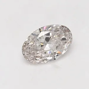 0.5 Carat Oval Very Light Brown SI2 Natural Diamond