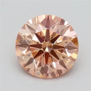 0.51 Carat Round Fancy Intense Orange VVS2 Lab Diamond