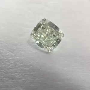 0.53 Carat Cushion Brilliant Light Green SI2 Natural Diamond