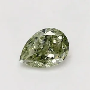 0.6 Carat Pear Fancy Green SI2 Natural Diamond