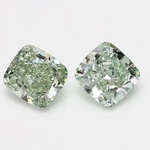 0.61 Carat Cushion Brilliant Fancy Intense Green SI2 Natural Diamond