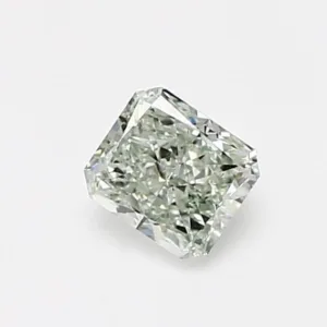0.63 Carat Radiant Fancy Green SI2 Natural Diamond
