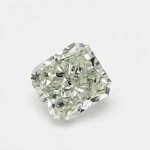 0.68 Carat Radiant Fancy Light Green SI2 Natural Diamond