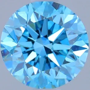 0.71 Carat Round Fancy Vivid Blue VS2 Lab Diamond