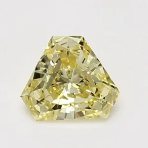 0.82 Carat Shield Fancy Yellow I2 Natural Diamond