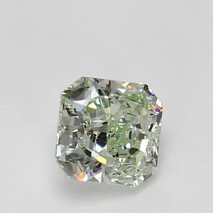 0.85 Carat Radiant Fancy Green VS2 Natural Diamond