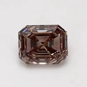 1 Carat Emerald Fancy Pink Brown VS2 Natural Diamond