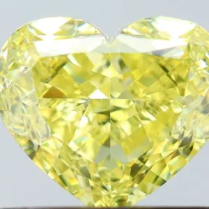 1 Carat Heart Fancy Yellow SI2 Natural Diamond