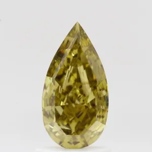 1 Carat Pear Fancy Deep Yellow I1 Natural Diamond