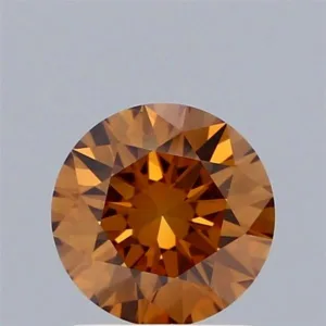 1 Carat Round Fancy Orange VS1 Lab Diamond