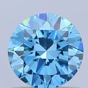 1 Carat Round Fancy Vivid Blue VS2 Lab Diamond