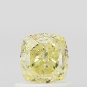 1.01 Carat Cushion Brilliant Fancy Yellow VS2 Natural Diamond