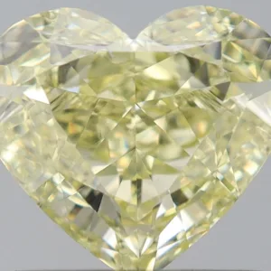 1.01 Carat Heart Fancy Light Yellow SI1 Natural Diamond