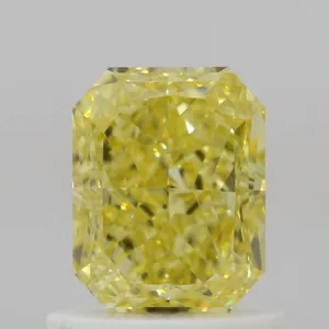 1.01 Carat Radiant Fancy Intense Yellow VS2 Natural Diamond