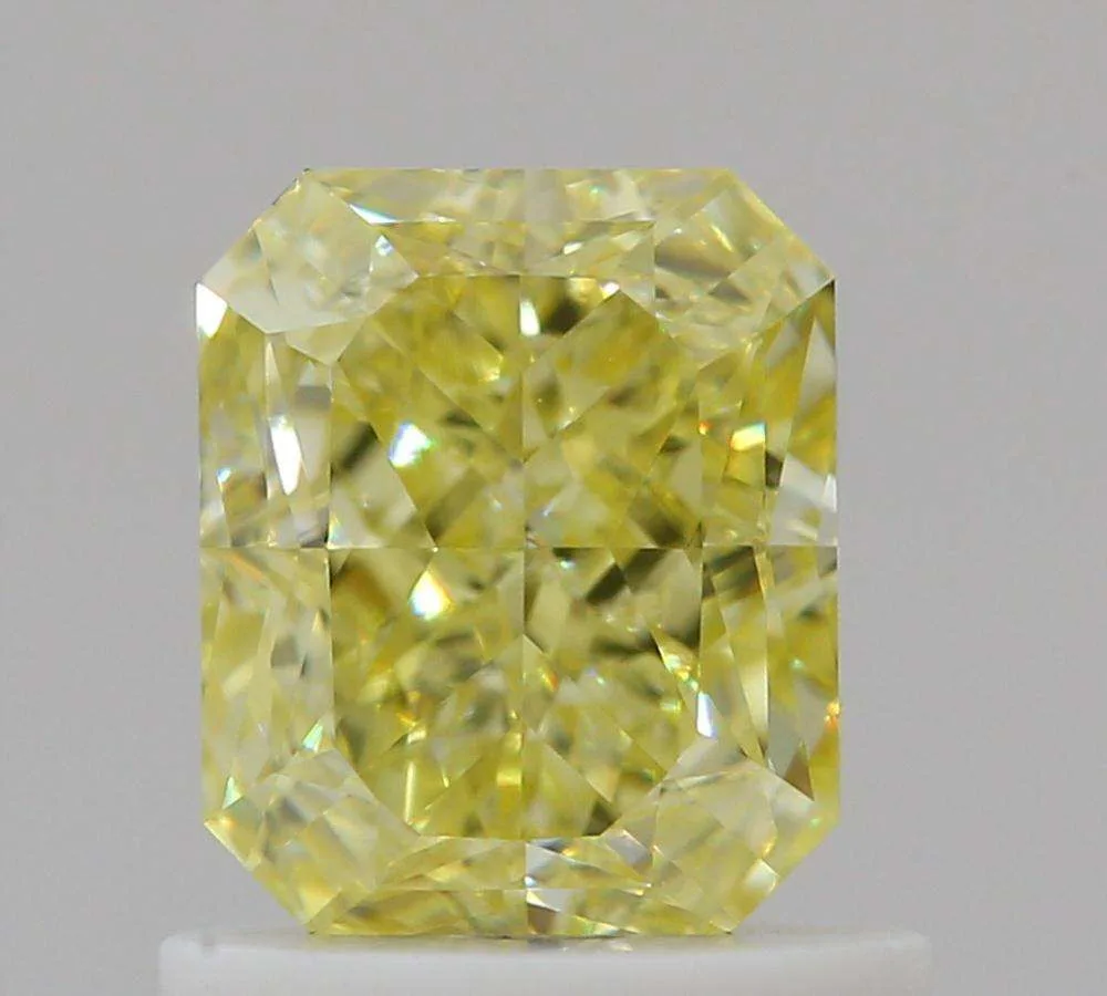 1.01 Carat Radiant Fancy Intense Yellow VVS2 Natural Diamond 1 1.01 Carat Radiant Fancy Intense Yellow VVS2 Natural Diamond