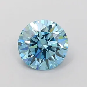 1.01 Carat Round Fancy Vivid Blue VVS2 Lab Diamond