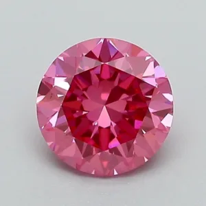 1.01 Carat Round Fancy Vivid Pink VS2 Lab Diamond
