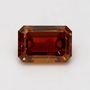 1.02 Carat Emerald Fancy Deep Brown Orange I1 Natural Diamond