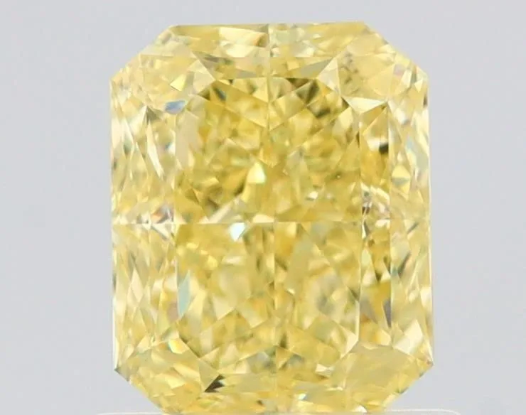 1.02 Carat Radiant Fancy Intense Yellow VS2 Natural Diamond 1 1.02 Carat Radiant Fancy Intense Yellow VS2 Natural Diamond