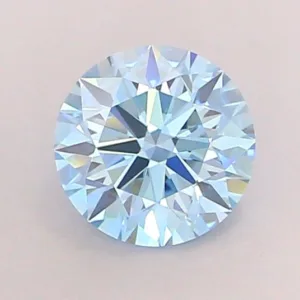 1.02 Carat Round Fancy Vivid Blue VVS2 Lab Diamond