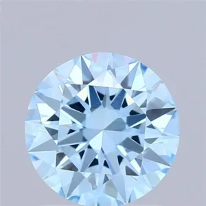 1.04 Carat Round Fancy Vivid Blue VVS2 Lab Diamond