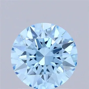 1.04 Carat Round Fancy Vivid Blue VVS2 Lab Diamond