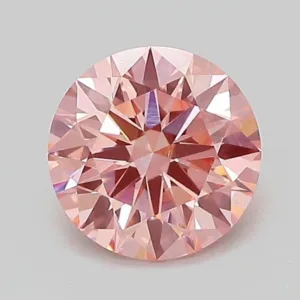 1.04 Carat Round Fancy Vivid Pink VVS2 Lab Diamond