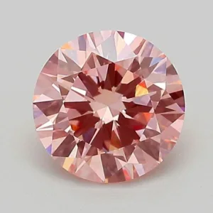 1.04 Carat Round Fancy Vivid Pink VVS2 Lab Diamond
