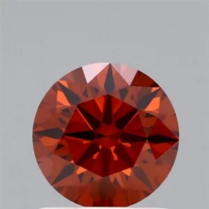 1.06 Carat Round Fancy Deep Orange VVS2 Lab Diamond